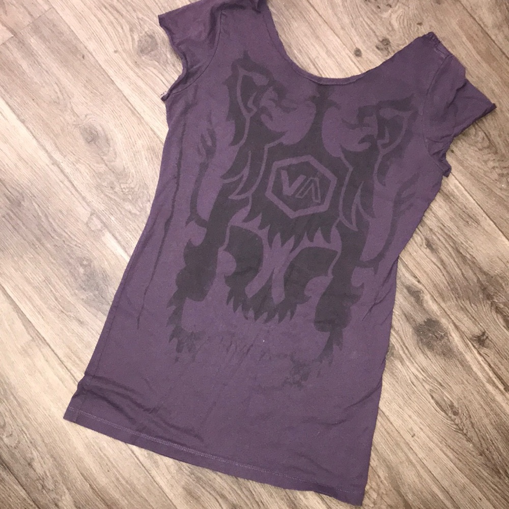 RVCA Purple Slit Top